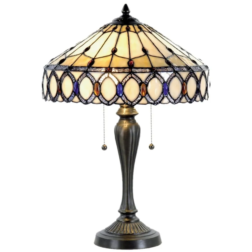 Bordlampe Fiera i Tiffany-stil