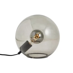 Bordlampe i glass Belado svart/røykgrå, glatt