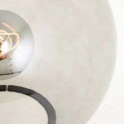 Bordlampe i glass Belado svart/røykgrå, glatt