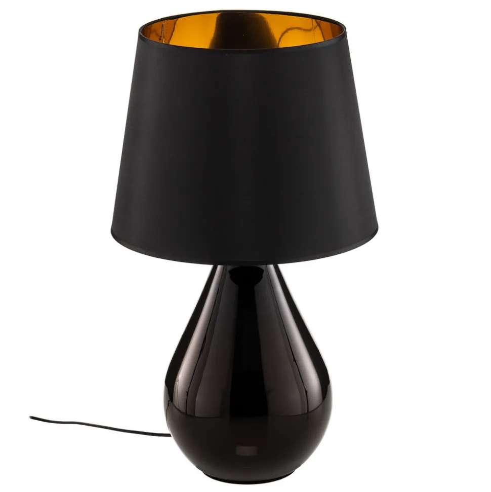 Bordlampe Lacrima, svart/gull