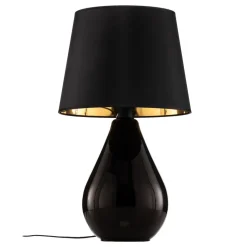 Bordlampe Lacrima, svart/gull