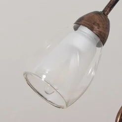 Bordlampe Liliana, 1 lyskilde, svart, rødgull, metall