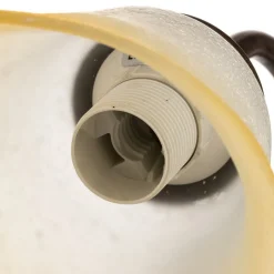 Bordlampe Lucrezia i bronse med blomsterskjerm