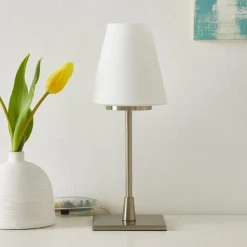 Bordlampe Lucy Big med berøringsfunksjon, hvit