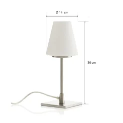 Bordlampe Lucy Big med berøringsfunksjon, hvit