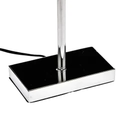 Bordlampe Makani, krom, med skjelldekor