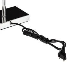 Bordlampe Makani, krom, med skjelldekor