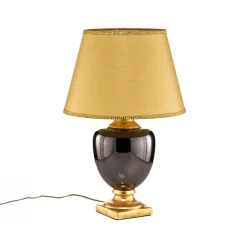 Bordlampe Mozart i speilgrå/gull