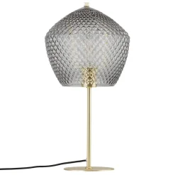 Bordlampe Orbiform, glass, røykgrå gjennomsiktig