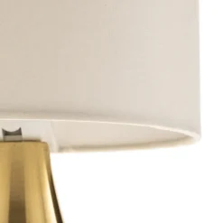 Bordlampe Ottone med tekstilskjerm, messing