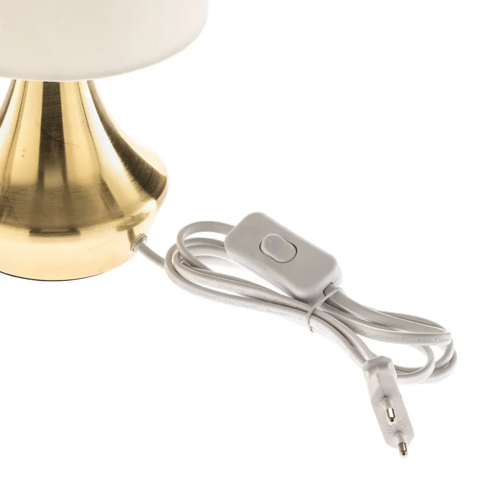 Bordlampe Ottone med tekstilskjerm, messing