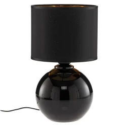 Bordlampe Palla, Ø 20 cm, svart/gull