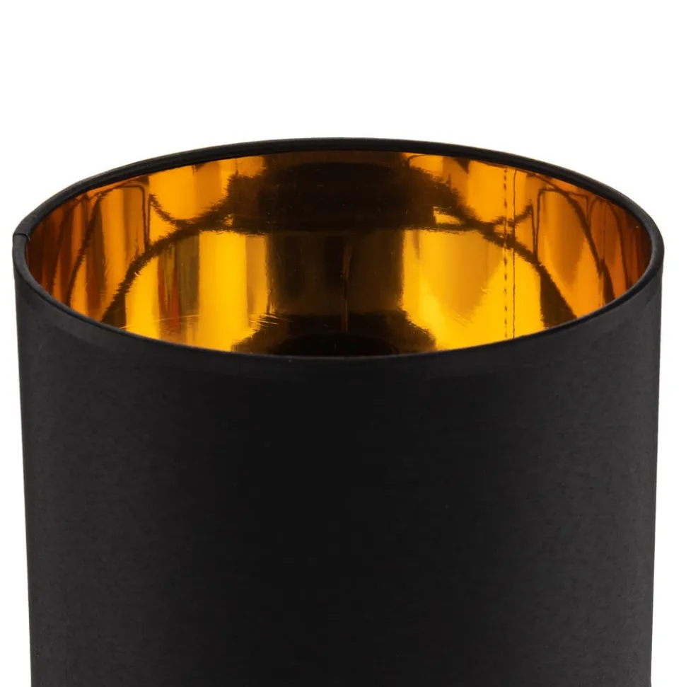 Bordlampe Palla, Ø 20 cm, svart/gull