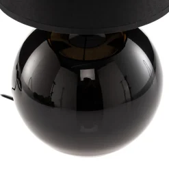 Bordlampe Palla, Ø 20 cm, svart/gull