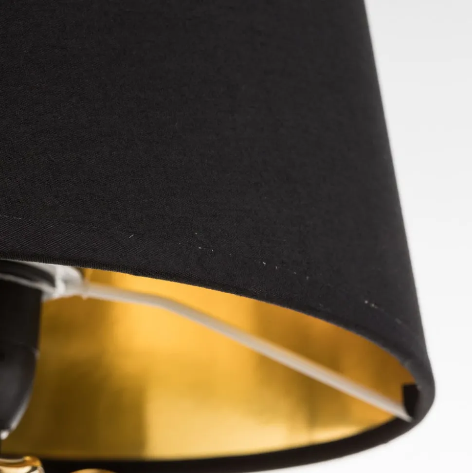 Bordlampe Pineapple i keramikk i gull og svart