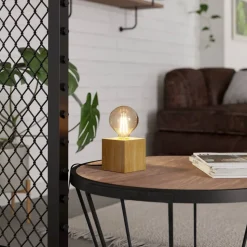 Bordlampe Prestwick 2 med trekube, natur