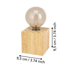 Bordlampe Prestwick 2 med trekube, natur