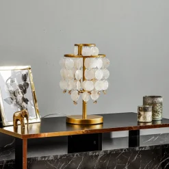 Bordlampe Ruben med perlemorsskiver