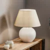 Bordlampe Sfera, høyde 53 cm, hvit/grå