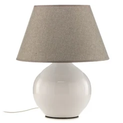 Bordlampe Sfera, høyde 53 cm, hvit/grå