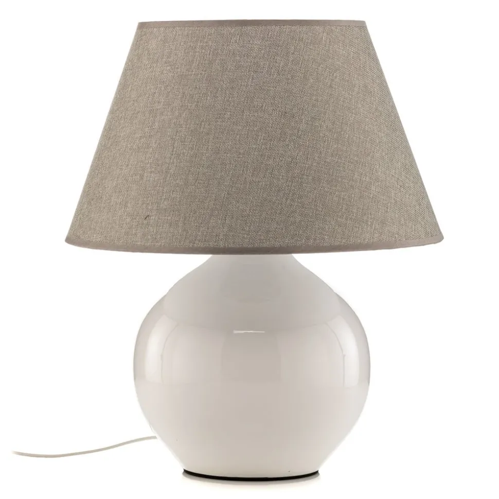 Bordlampe Sfera, høyde 53 cm, hvit/grå