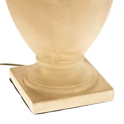 Bordlampe Treccia med stoffskjerm