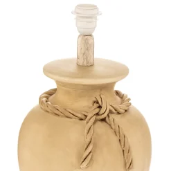 Bordlampe Treccia med stoffskjerm