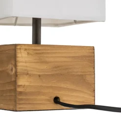 Bordlampe Woody med trefot, 12 x 12 cm