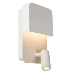 Boxer LED-vegglampe med spot, hvit