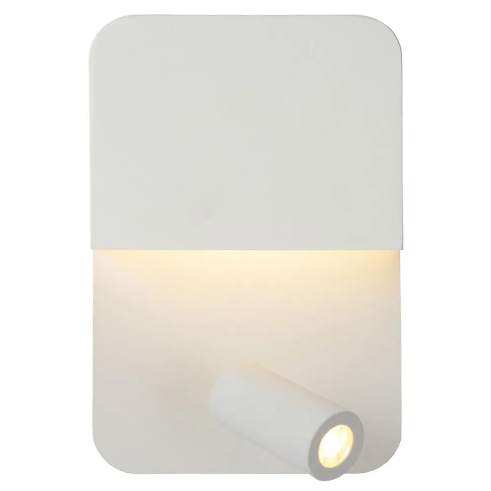 Boxer LED-vegglampe med spot, hvit