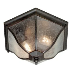 Bronsefarvet ute-taklampe New England