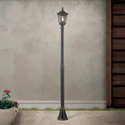 Brun lysstolpe Fabio 1fl 211 cm