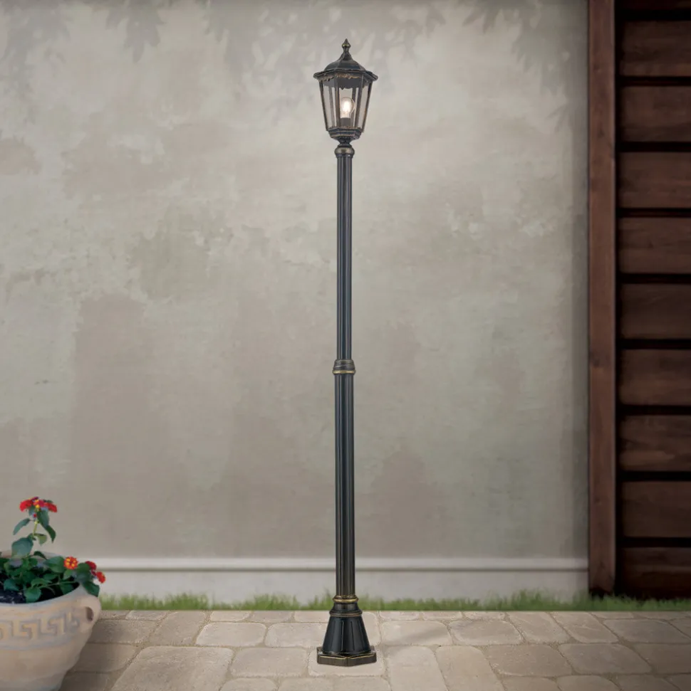 Brun lysstolpe Fabio 1fl 211 cm