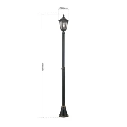 Brun lysstolpe Fabio 1fl 211 cm