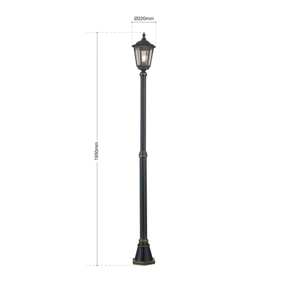 Brun lysstolpe Fabio 1fl 211 cm