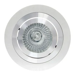 Básico innfellingslampe, rund, satin nikkel