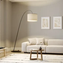 Buelampe Alice med tekstilskjerm, kaffe