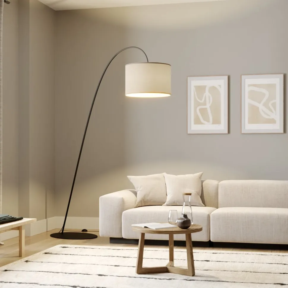 Buelampe Alice med tekstilskjerm, kaffe