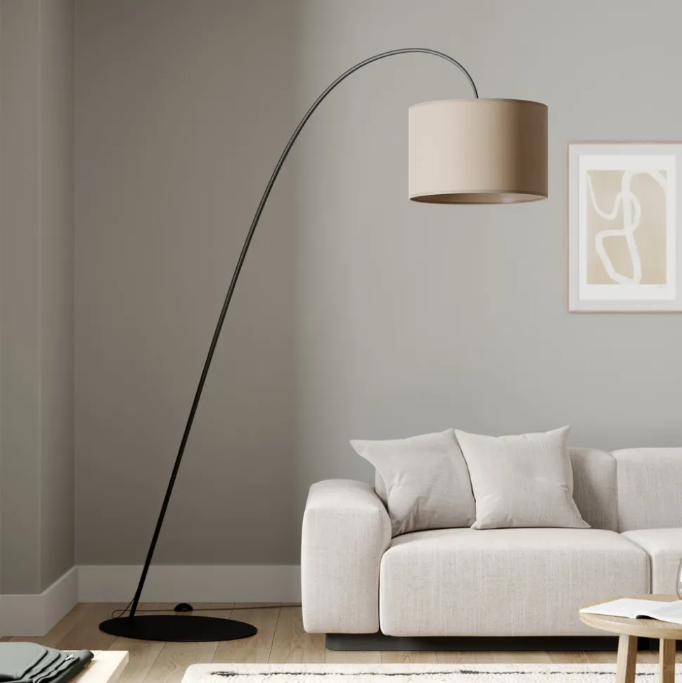 Buelampe Alice med tekstilskjerm, kaffe