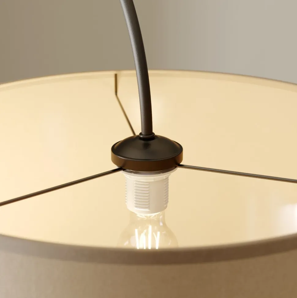 Buelampe Alice med tekstilskjerm, kaffe