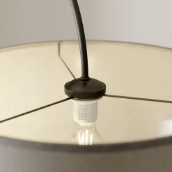 Buelampe Alice med tekstilskjerm grå