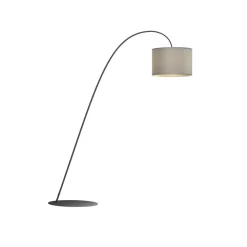 Buelampe Alice med tekstilskjerm grå