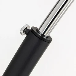 Buelampe Philipp med stoffskjerm krom/svart