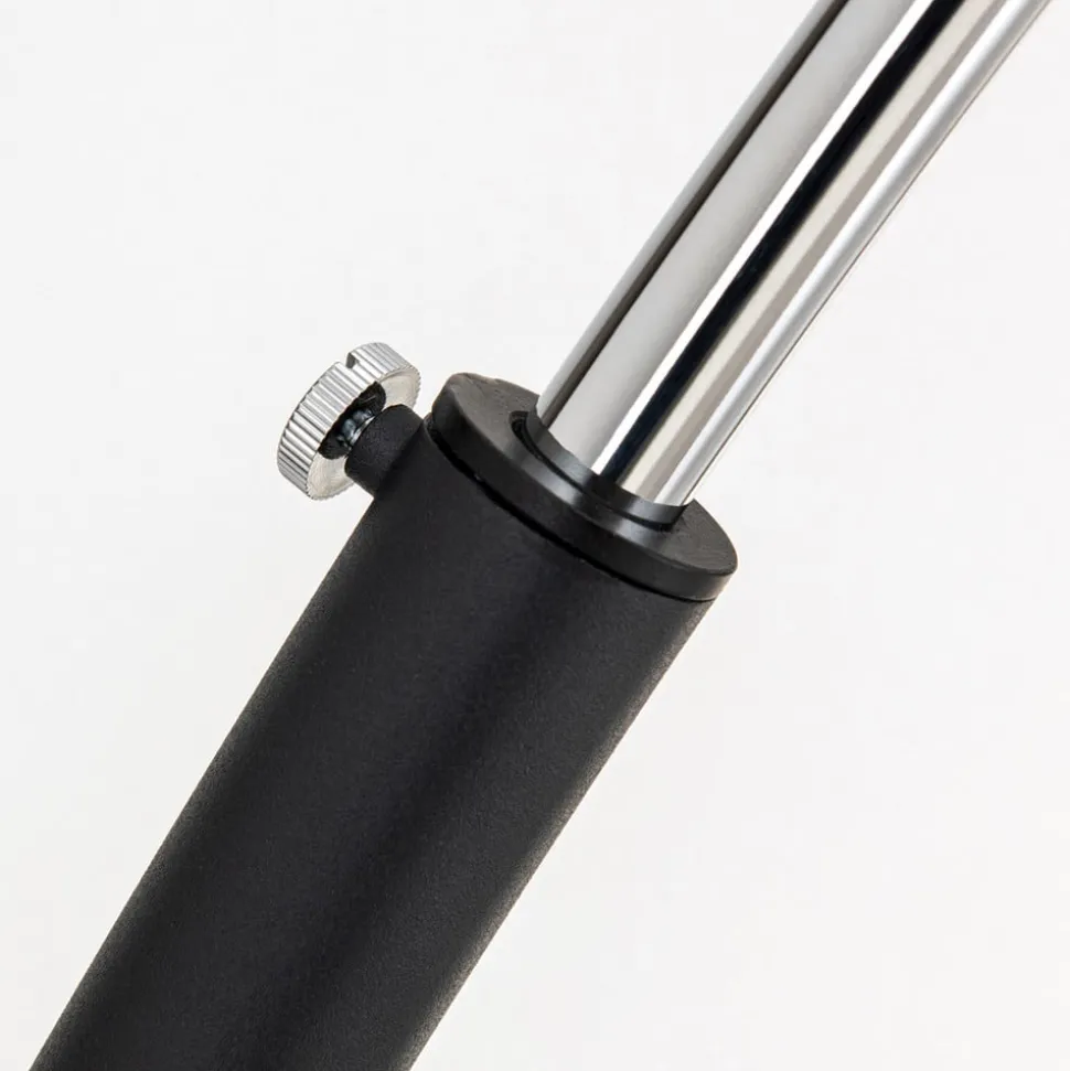 Buelampe Philipp med stoffskjerm krom/svart