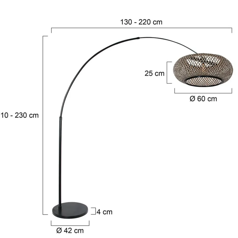 Buet gulvlampe Sparkled Light svart