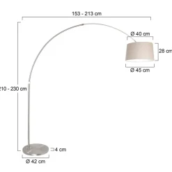 Buet gulvlampe Sparkling Light sølv/gjørme