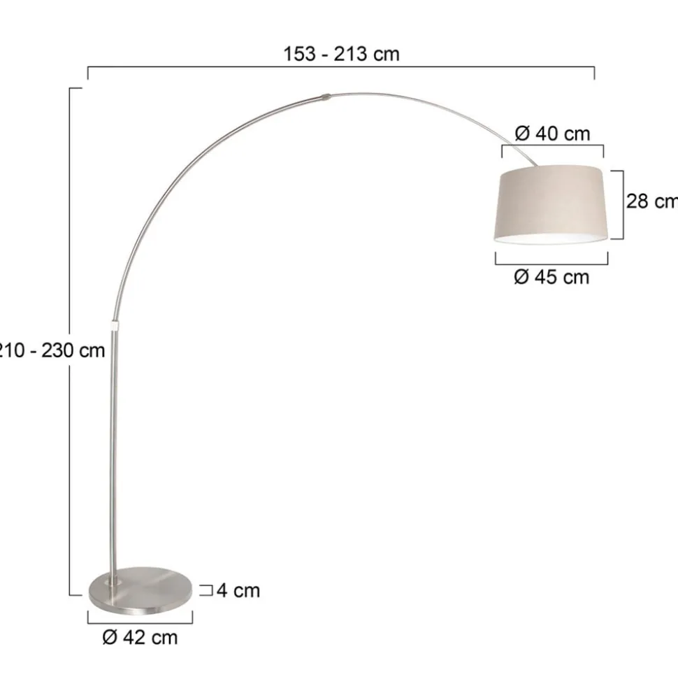 Buet gulvlampe Sparkling Light sølv/gjørme