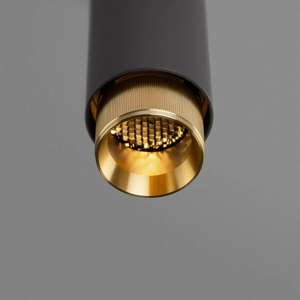 Buster + Punch Exhaust hengelampe grafitt/messing