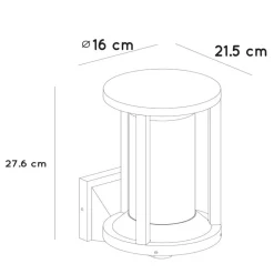 Cadix utendørs vegglampe laget av støpt aluminium