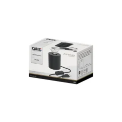 Calex bordlampe i sylinderform, svart